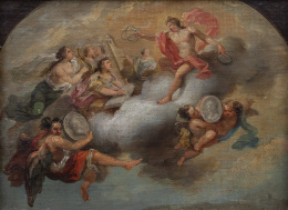 777.  VICENTE CASTELLÓ Y AMAT (1787- 1860)Apolo coronando a las artes