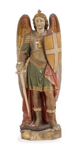 1335.  San Miguel Arcángel?Escultura de madera tallada y policromada.Finales del S. XIX.