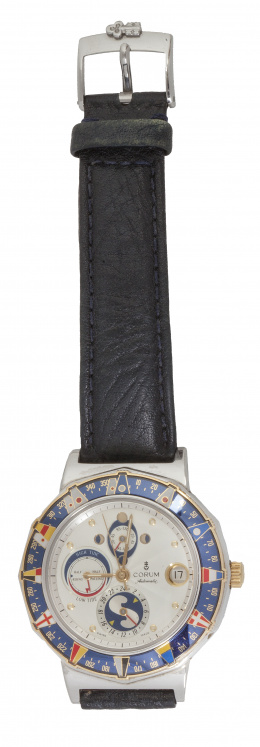 309.  Reloj CORUM Admiral’s Cup “Marées”en oro y acero. Nº7783021