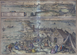 708.  GEORG BRAUN (1541-1622) & FRANZ HOGENBERG (1542-1601)La muy noble y muy leal ciudad de Cádiz