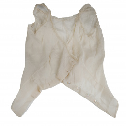 966.  Camisa interior en seda blanca con bordado, pp. del S. XX.