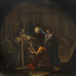 728.  ESCUELA ESPAÑOLA, SIGLO XIXHamlet con su padre fantasma