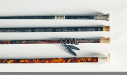 1003.  Bastón de mando inglés de plata marcada.Taller Inglés, orfebre de Londres 1909-1910.