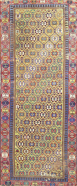 549.  Alfombra antigua persa, de decoración geométrica