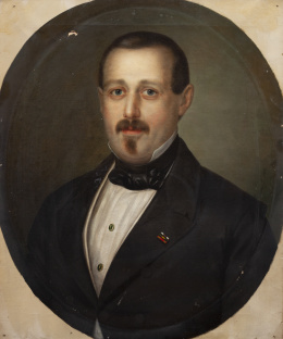779.  JOSÉ BALACA Y CARRIÓN (Cartagena, 1810- Madrid 1869)Retrato de caballero