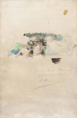 874.  CASTO PLASENCIA Y MAESTRO (Cañizar, Guadalajara, 1846-Madrid, 1890)Boceto de ninfa