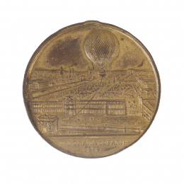 312.  Medalla del Ballon du Vapeur. Panorama de París, 1878