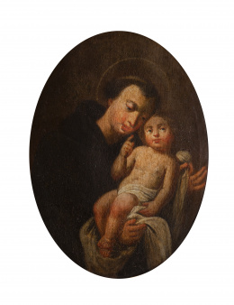 830.  ESCUELA ESPAÑOLA, SIGLO XVIIISan Antonio de Padua con el Niño