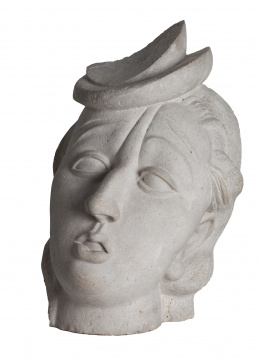 493.  ÁNGEL FERRANT (Madrid, 1890 - 1961)Cabeza de mujer, 1940