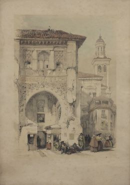 812.  DAVID ROBERTS (Edimburgo, 1796 - Londres, 1864)Correo de los moros Granada o Ancient Guard House