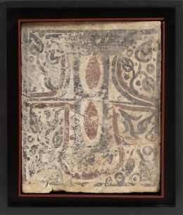 576.  Socarrat.Barro cocido y policromado.Trabajo mudéjar, Paterna, S. XV.