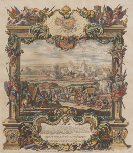 633.  JOHANN AUGUST CORVINUS (1683-1738)Asedio de Landau