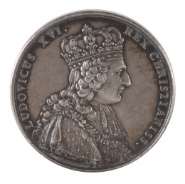 335.  Medalla de proclamación de Luis XVI. Plata