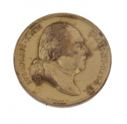 313.  Medalla de Luis XVIII en homenaje rendido a las cenizas Reales. 1817