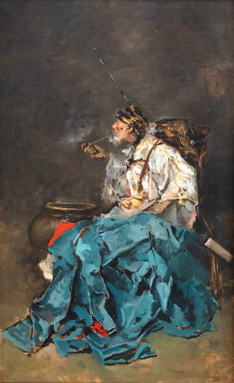 836.  SALVADOR SÁNCHEZ BARBUDO (Jerez de la Frontera, Cádiz,1857-Roma, 1917)Berebere descansando 