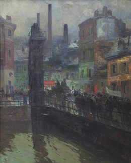 966.  JOSÉ BARDASANO BAOS (Madrid, 1910 - 1979)La manifestación, 1966