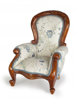 1016.  Butaca tipo diseño de ebanista de estilo victoriano, S. XX.