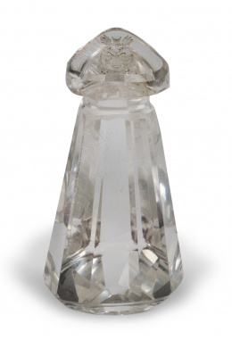 770.  Sello con escudo en cristal tallado, S. XIX.