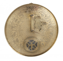 649.  Astrolabio de bronce grabado.Irán, S. XIX - XX.