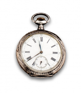 741.  Reloj  Lepine OMEGA Art-Nouveau en plata.
