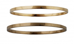 132.  Pareja de brazaletes eclavas circulares