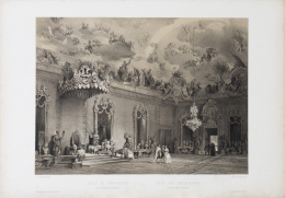 756.  GENARO PÉREZ VILLAAMIL (1807-1854)Salón de embajadores del Palacio Real de Madrid