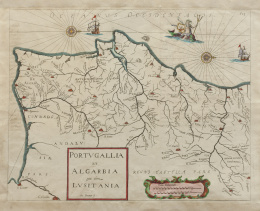 828.  GERARD BOUTTATS (1640 - 1695-96 ) Portugal: "Portugallia et Algarbia quae olim Lusitania