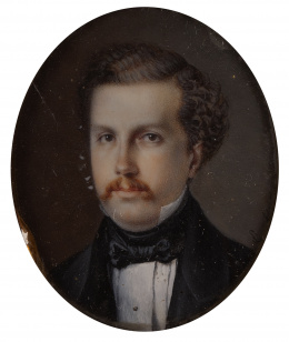 799.  G. MUÑOZ (Escuela española, siglo XIX)Retrato de Francisco de Asís de Borbón (1822- 1902), rey consorte de España y duque de Cádiz
