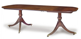 1096.  Mesa de comedor regencia de madera de caoba.Inglaterra, S. XIX.