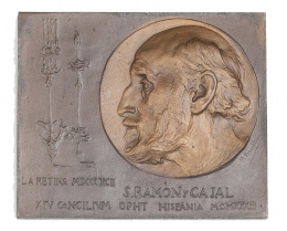 324.  Placa conmemorativa del XIV Concilium Ophtalmologicum celebrado en Madrid, 1933