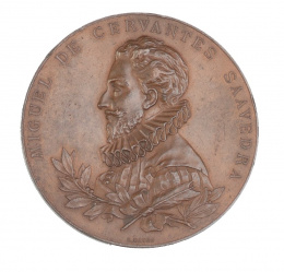 318.  Medalla del III Centenario de la publicación de "El Quijote". 1605-1905