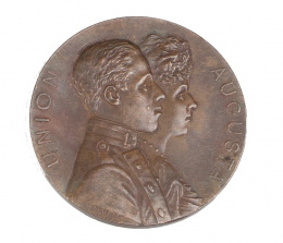 314.  Medalla conmemorativa de la boda del Rey Alfonso XIII con Victoria Eugenia de Battenberg, 1906