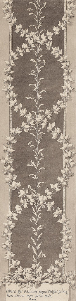 815.  ESCUELA FRANCESA, SIGLO XVIIIDiseño de una guirnalda de flores