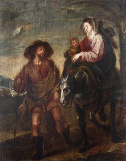 806.  ESCUELA MADRILEÑA, SEGUNDA MITAD DEL SIGLO XVIIHuida a Egipto y Adoración de los Reyes Magos