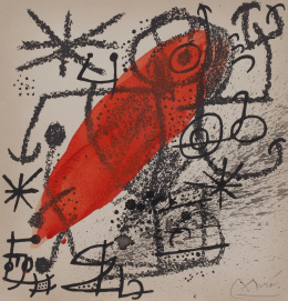 438.  JOAN MIRÓ (Barcelona, 1893 - Palma de Mallorca, 1983)Sin título (Joan Miró y Cataluña), 1968