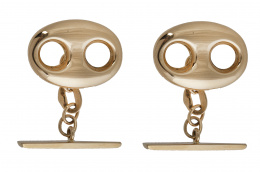 116.  Gemelos con piezas de calabrote