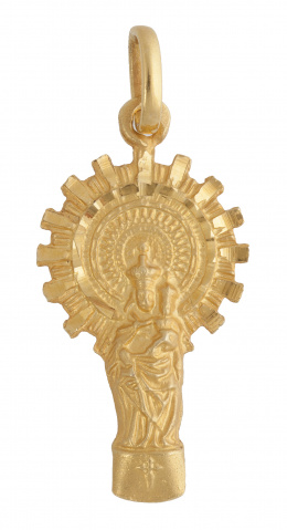 226.  Medalla colgante con Virgen del Pilar