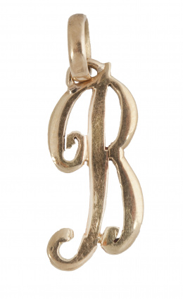 268.  Colgante de letra "B" en cursiva