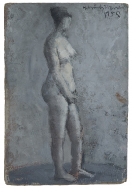 556.  JOAN HERNÁNDEZ PIJUAN (Barcelona, 1931 - 2005)Desnudo femenino, 1955