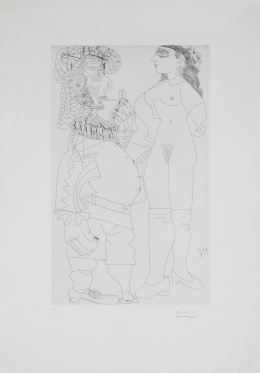 537.  PABLO PICASSO (Málaga, 1881 - Mougins, 1973)Vieux marin bedonnant á la pipe (Serie 347), 1968