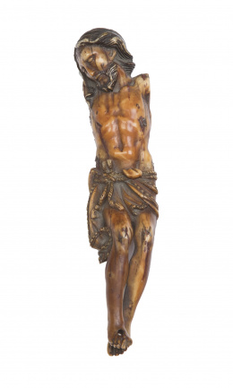 1334.  Cristo en marfil tallado, España, S. XVII - XVIII