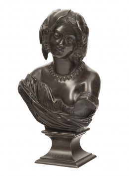 1203.  Jean-Jacques Pradier (1792-1852).Escultura femenina en bronce.