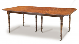 1194.  Mesa de comedor de madera de caoba extensible.Inglaterra, S. XIX