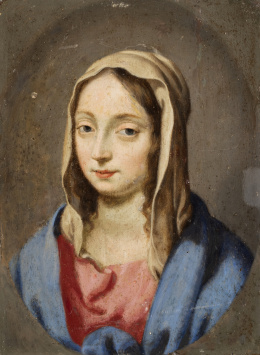 833.  ESCUELA ITALIANA, H. 1700Virgen inserta en un óvalo fingido