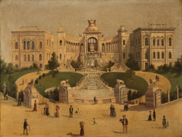 984.  M. BOISSERY D&#39;ENGALIERE (siglo XIX)Vista del Palacio de Longchamp