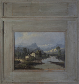 1044.  ESCUELA CENTROEUROPEA, SEGUNDA MITAD SIGLO XIXPareja de paisajes