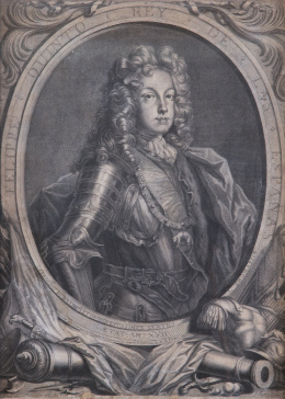 881.  SIMON THOMASSIN (1655- 1703)Retrato de Felipe V Rey de las Españas1700