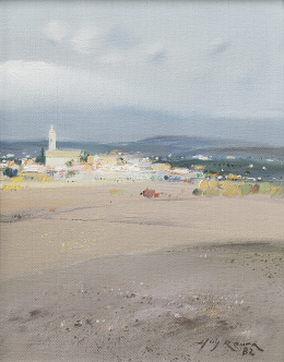 943.  LLUÍS ROURA (Sant Miquel de Campmajor, 1943)Vista de pueblo, 1982