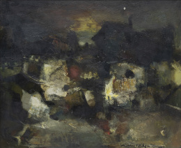 1026.  FRANCISCO RODRÍGUEZ (Salamanca, 1924 - 1991)Caserío