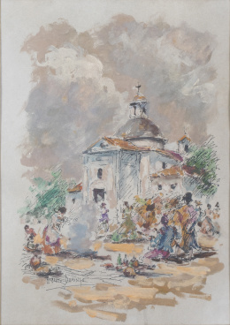 927.  ROBERTO DOMINGO FALLOLA (París, 1883-Madrid, 1956)Romería de San Antonio de la Florida